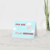 Valentijnsdag Plane Geweldige Gevouwen Nota Kaart (Voorkant)