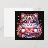 Valentijnsdag Plat Kerstkaart (Voorkant / Achterkant)