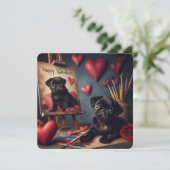 Valentijnsdag platte Kaart (Staand voorkant)