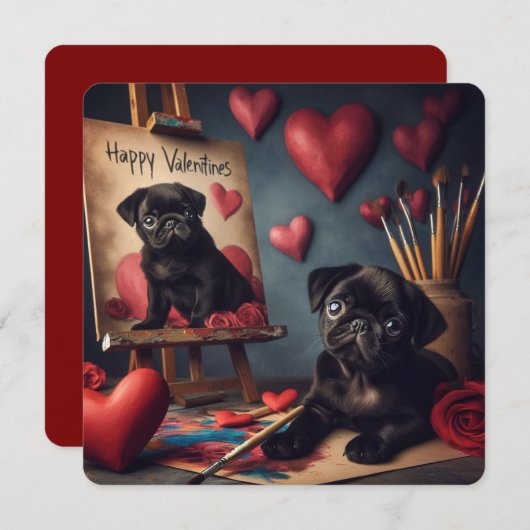 Valentijnsdag platte Kaart (Voorkant / Achterkant)