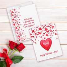 Valentijnsdag Plezier Rood Confetti Hartjes