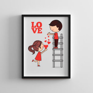 "Valentijnsdag PNG Art - Romantische graphics" Poster