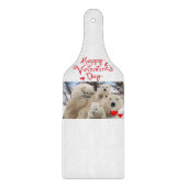 Valentijnsdag Polaire Beren Snijplank (Voorkant)