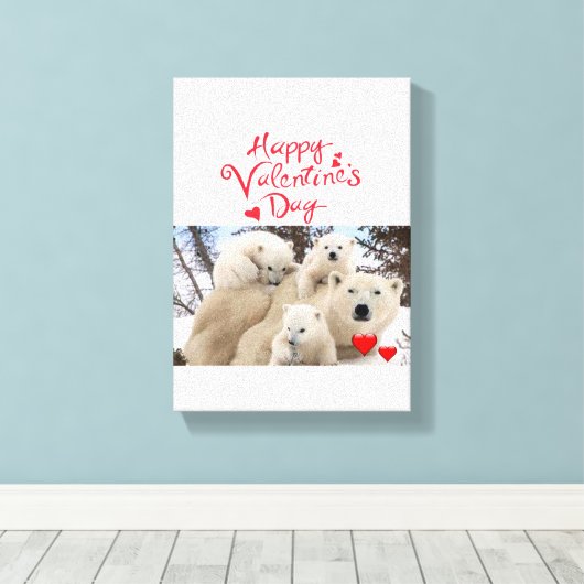 Valentijnsdag Polar Beer van de Verrekte Canvas Dr (Insitu (Houten vloer))
