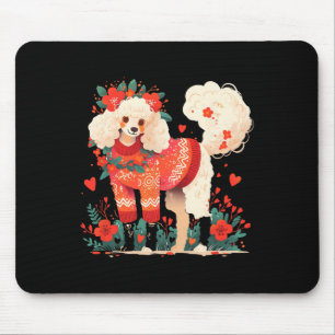 Valentijnsdag Poodle Liefhebber Shirt Mijn Hond Is Muismat