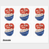 Valentijnsdag Popcorn Etiket Etiket Eigen Sticker (Vel)