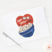 Valentijnsdag Popcorn Etiket Etiket Eigen Sticker (Envelop)