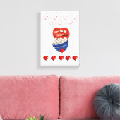 Valentijnsdag Popcorn voor de verrekte Canvas Prin (Insitu (Woonkamer))