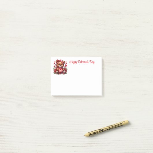 Valentijnsdag post-it® notes (Op bureau)