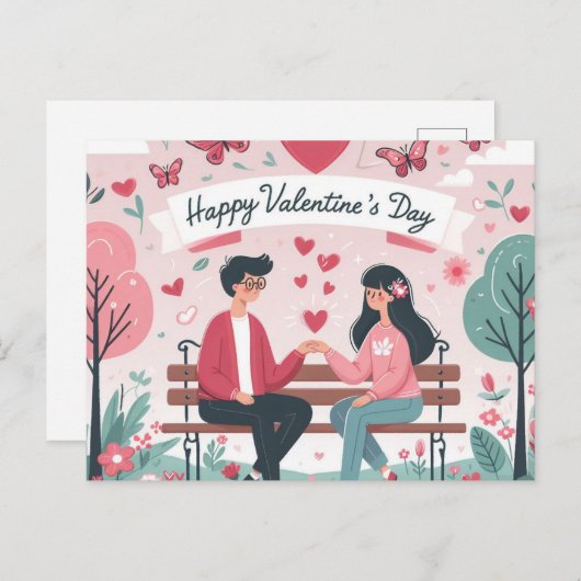 Valentijnsdag Post Kaart (Voorkant / Achterkant)