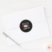 Valentijnsdag Postbode Mail Truck Valentijn Ronde Sticker (Envelop)