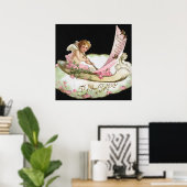 Valentijnsdag Poster met Angel Hearts (Thuiskantoor)