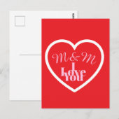 Valentijnsdag Postkaart (Voorkant / Achterkant)