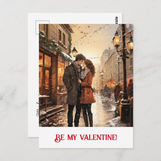 Valentijnsdag. Praat over je liefde! Briefkaart (Voorkant / Achterkant)