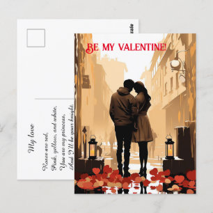 Valentijnsdag. Praat over je liefde! Briefkaart