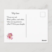 Valentijnsdag. Praat over je liefde! Briefkaart (Achterkant)