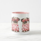 Valentijnsdag Pug Dogs Mok (Midden)