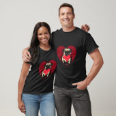 Valentijnsdag Pugs Hart T-shirt (Unisex)