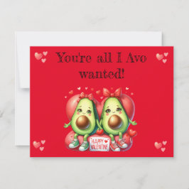 Valentijnsdag: puns. avocado feestdagenkaart