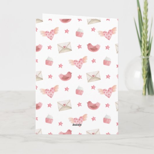 Valentijnsdag Puppy Chow Dog Valentijn Bedankkaart (Achterkant)