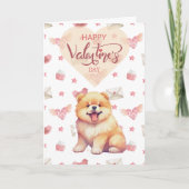 Valentijnsdag Puppy Chow Dog Valentijn Bedankkaart (Voorkant)