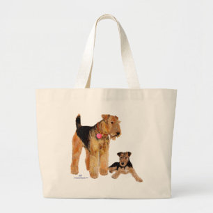 Valentijnsdag Puppy Liefde Grote Tote Bag