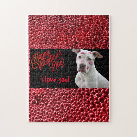  Valentijnsdag Puppy Liefde Legpuzzel  (Verticaal)