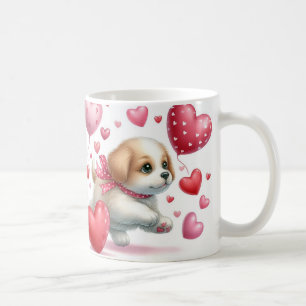Valentijnsdag Puppy Love Koffiemok