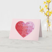 Valentijnsdag puzzel kaart (Gele Bloem)