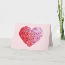 Valentijnsdag puzzel kaart