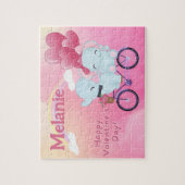 Valentijnsdag-puzzel met eigen kindernaam legpuzzel (Verticaal)
