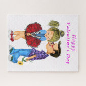 Valentijnsdag Puzzle Gift Romantic Couple Love Legpuzzel (Horizontaal)