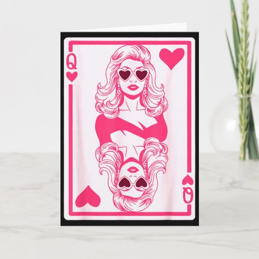 Valentijnsdag Queen Of Hearts Meisjes Bff Galentin Kaart (Voorkant)