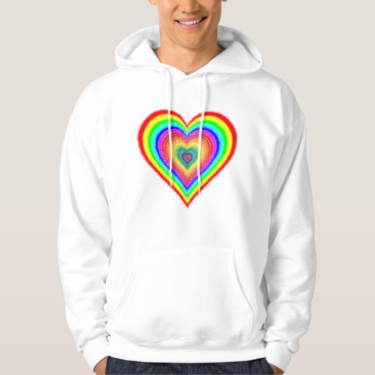 Valentijnsdag Rainbow Love Symbool-25543 Hoodie (Voorkant)