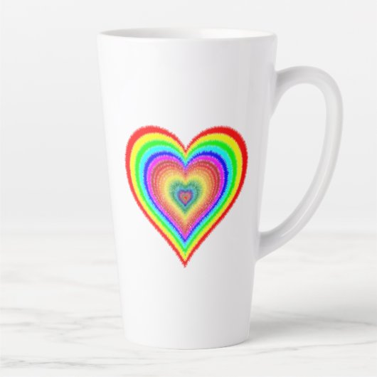 Valentijnsdag Rainbow Love Symbool-25543 Latte Mok (Rechts)