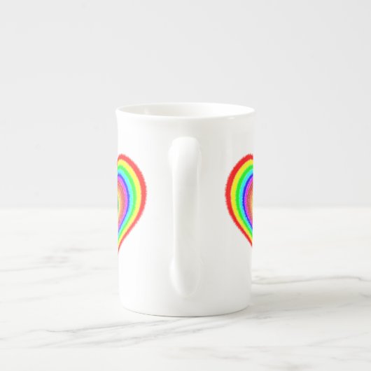 Valentijnsdag Rainbow Love Symbool-25543 Porselein Kop (Achterkant)