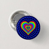 Valentijnsdag Rainbow Love Symbool-25543 Ronde Button 3,2 Cm (Voorkant /achterkant)