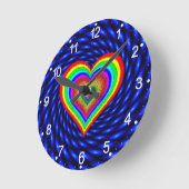 Valentijnsdag Rainbow Love Symbool-25543 Ronde Klok (Hoek)