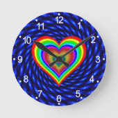 Valentijnsdag Rainbow Love Symbool-25543 Ronde Klok (Voorkant)