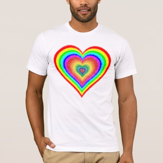 Valentijnsdag Rainbow Love Symbool-25543 T-shirt (Voorkant)