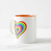 Valentijnsdag Rainbow Love Symbool-25543 Tweekleurige Koffiemok (Voorkant links)