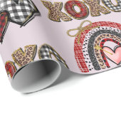 Valentijnsdag Rainbow XOXO Cadeaupapier (Rol Hoek)