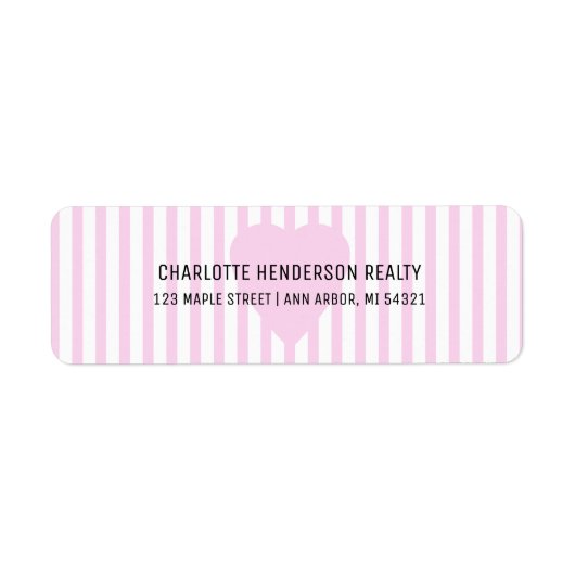 Valentijnsdag Real Estate Return-adres Etiket (Voorkant)