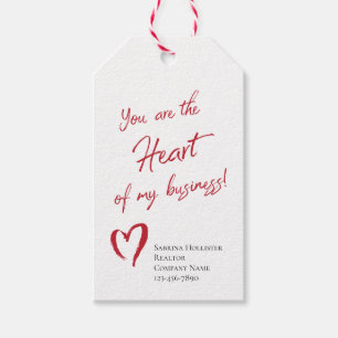 Valentijnsdag Realtor Marketing Cadeaulabel