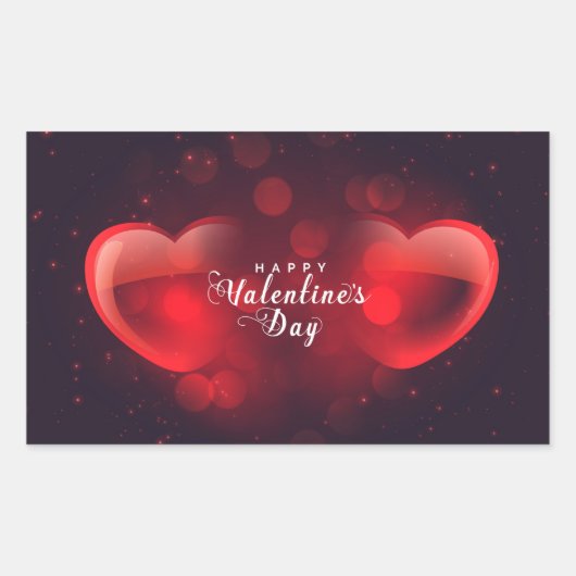 Valentijnsdag Rechthoekige Sticker (Voorkant)