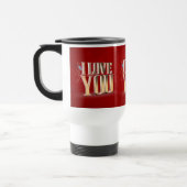 Valentijnsdag Red 3D Ik hou van je Reisbeker (Links)