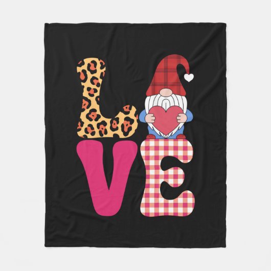 Valentijnsdag Red Buffalo Plays Leopar Fleece Deken (Voorkant)