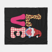 Valentijnsdag Red Buffalo Plays Leopar Fleece Deken (Voorkant (Horizontaal))