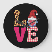 Valentijnsdag Red Buffalo Plays Leopar Grote Klok (Voorkant)