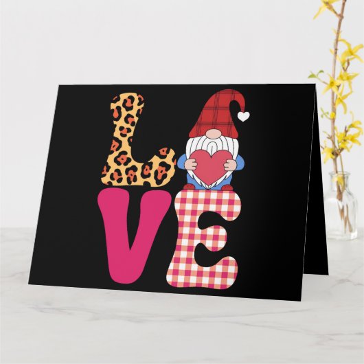 Valentijnsdag Red Buffalo Plays Leopar Kaart (Gele Bloem)